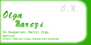 olga marczi business card